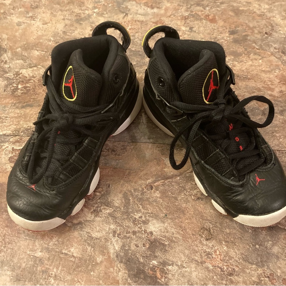 Jordan 6 Rings Black and White Toddler Shoes